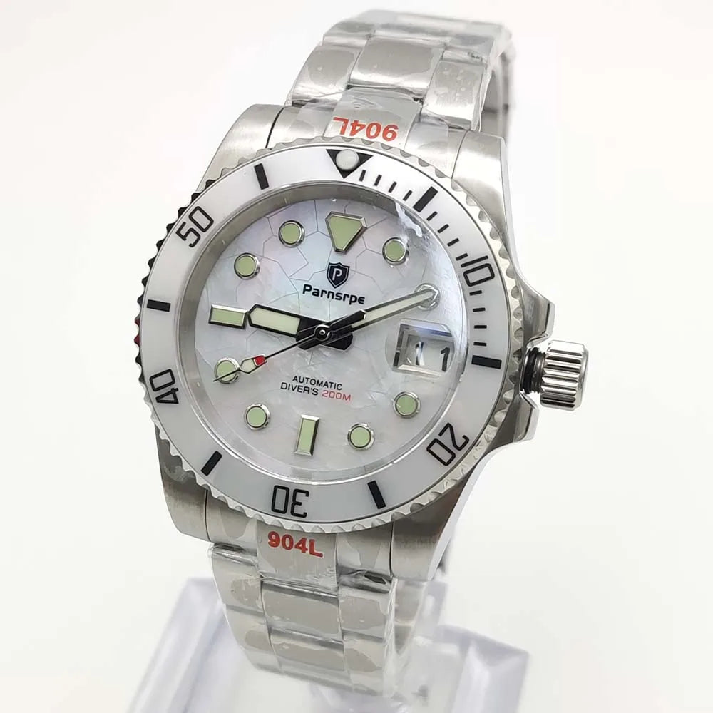 Reloj Automático 40mm – Movimiento NH35, Cristal de Zafiro, Caja de Acero 316L, Luminiscente