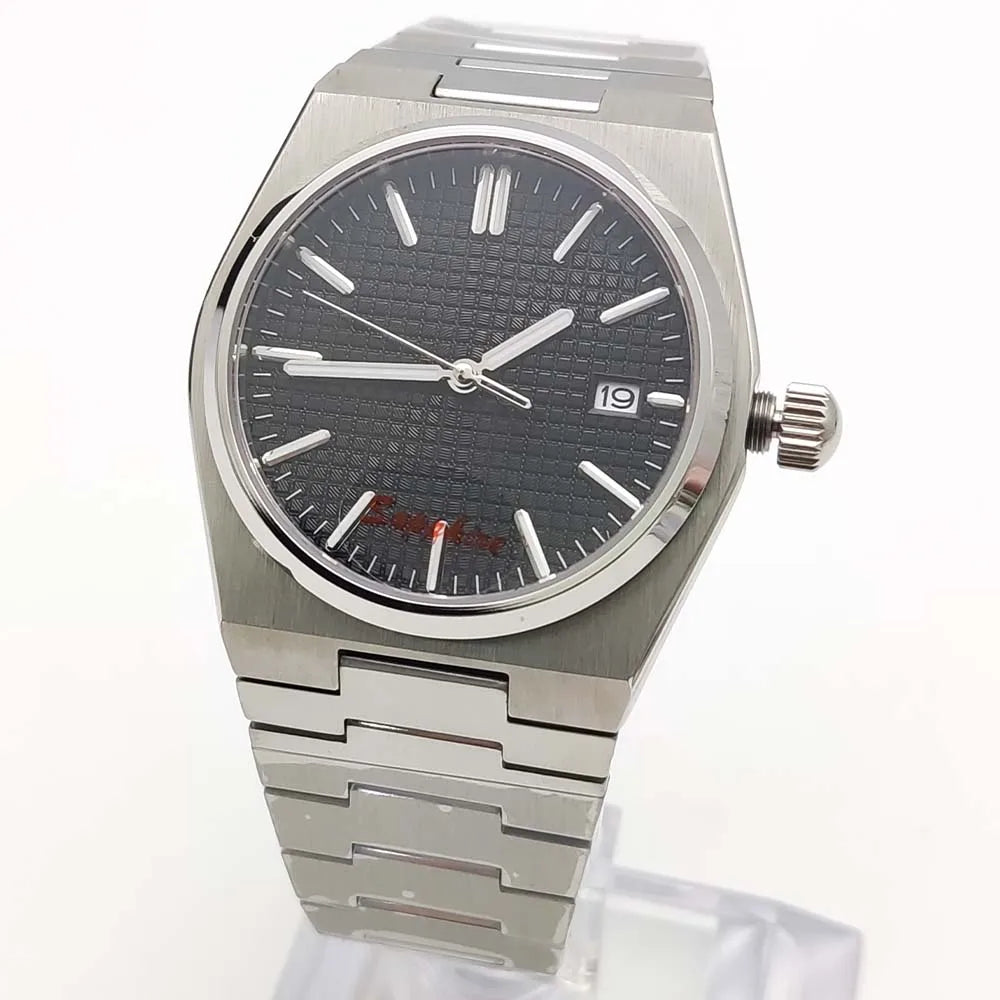 Reloj Automático 40mm NH35 – Cristal de Zafiro, Acero Inoxidable, Estilo Clásico