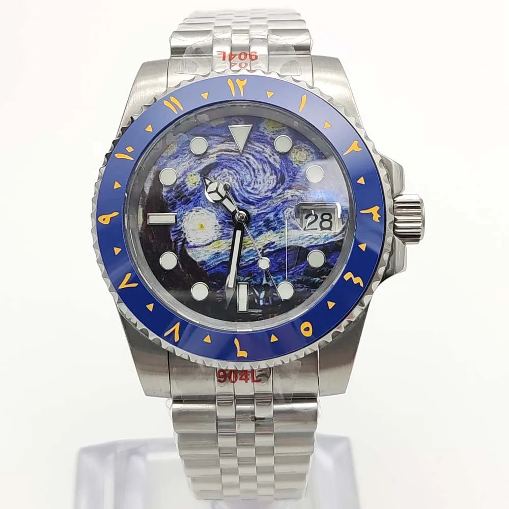 Reloj Automático para Hombre 40mm – NH35 Japonés, Caja de Acero Inoxidable, Cristal Zafiro, Resistente al Agua