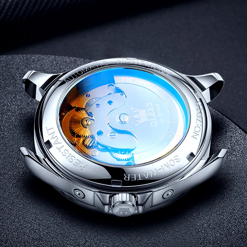 Reloj Automático Hombre 41mm – Multifunción Mecánico, Esqueleto, Tourbillon, Calendario Completo, Fase Lunar ⭐4.9 (178 Opiniones)
