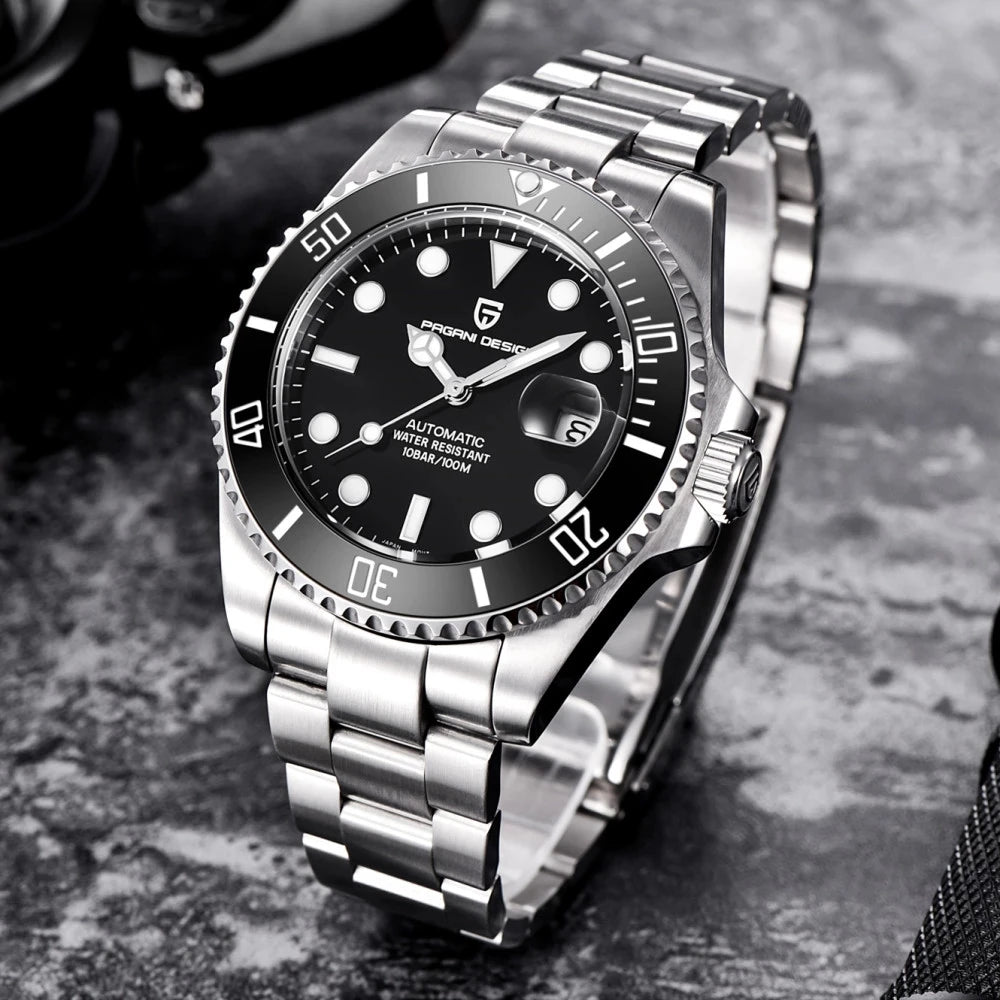 Reloj Automático Hombre 43mm – Movimiento NH35, Cristal de Zafiro, Acero Inoxidable, Deportivo 100M ⭐4.7 (184 Opiniones)