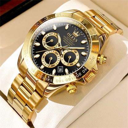 Reloj Automático Hombre 40mm – Mecánico Militar, Acero Inoxidable, Calendario Completo, Visualización de Semana, Impermeable 3ATM ⭐4.8 (167 Opiniones)