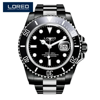 Reloj Automático Hombre – Mecánico de Buceo 200M, Cristal Zafiro, Movimiento Seagull, Acero Inoxidable, Calendario Completo. ⭐4.4 (109 Opiniones)
