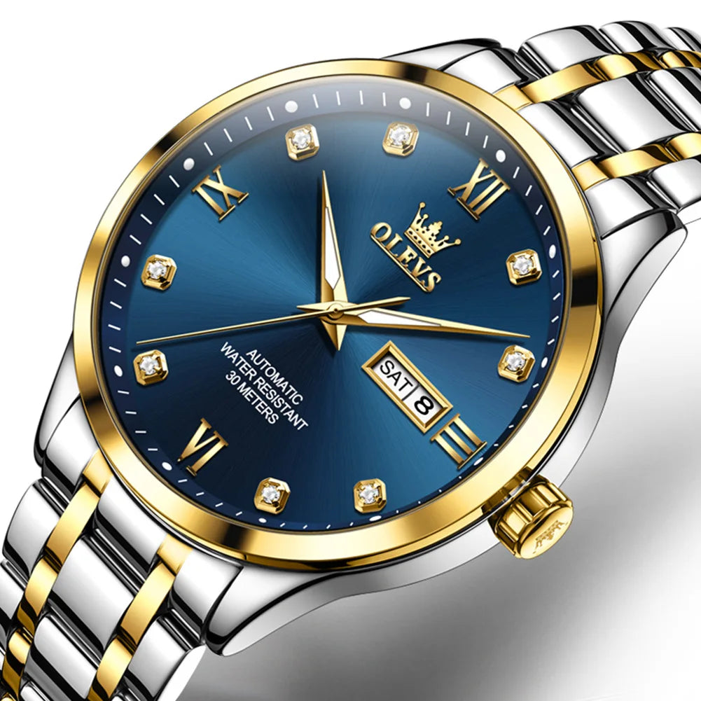 Reloj Automático Hombre 42mm – Mecánico Acero Inoxidable, Calendario Completo, Visualización de Semana, Impermeable 3ATM ⭐4.8 (174 Opiniones)