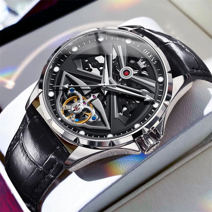 Reloj Automático Hombre 42mm – Mecánico Esqueleto, Tourbillon Decorativo, Acero Inoxidable, Manecillas Luminiscentes, Impermeable 3ATM ⭐4.6 (172 Opiniones)