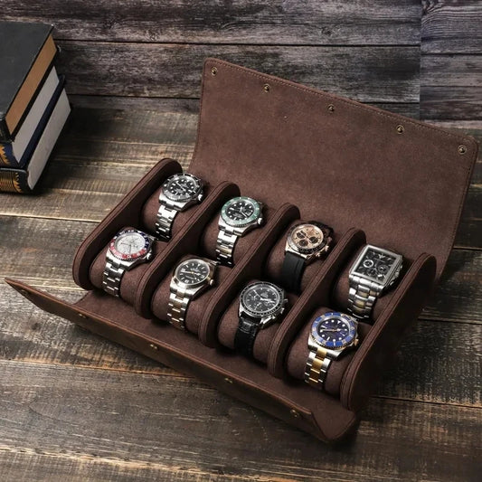 Caja Organizadora de Relojes en Cuero Genuino para 6 Piezas – Estuche con Diseño Elegante. ⭐4.9 (16 Opiniones)