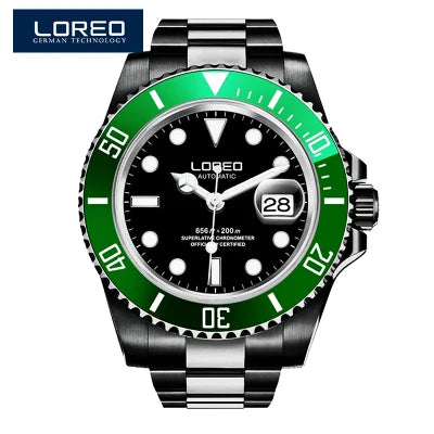 Reloj Automático Hombre – Mecánico de Buceo 200M, Cristal Zafiro, Movimiento Seagull, Acero Inoxidable, Calendario Completo. ⭐4.4 (109 Opiniones)