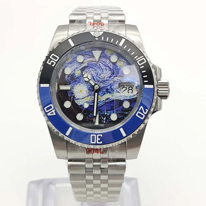 Reloj Automático para Hombre 40mm – NH35 Japonés, Caja de Acero Inoxidable, Cristal Zafiro, Resistente al Agua