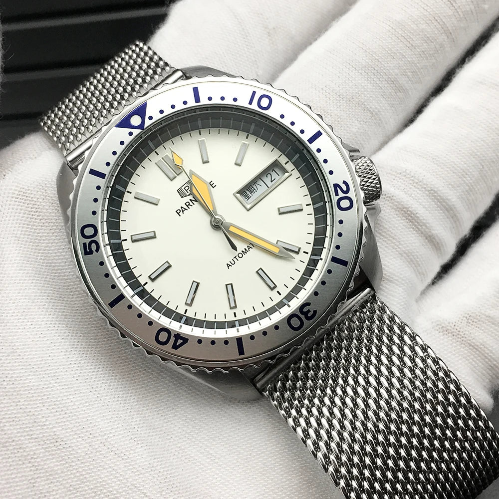 Reloj Automático Parnsrpe Diver 42mm – NH36A Japonés, Cristal de Zafiro, 100M