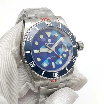 Reloj Automático 40mm – Movimiento NH35, Cristal de Zafiro, Caja de Acero 316L, Luminiscente