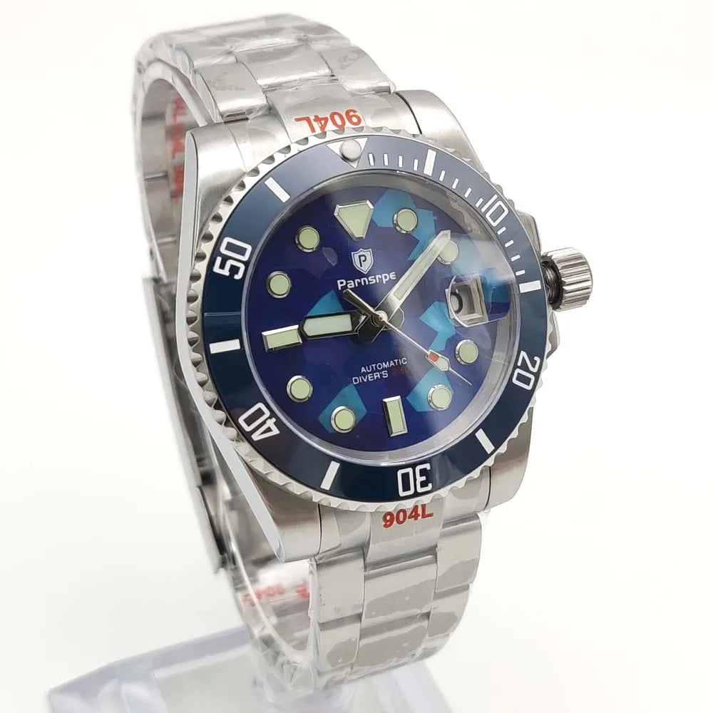 Reloj Automático 40mm – Movimiento NH35, Cristal de Zafiro, Caja de Acero 316L, Luminiscente