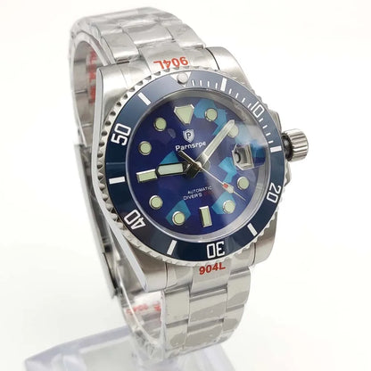 Reloj Automático 40mm – Movimiento NH35, Cristal de Zafiro, Caja de Acero 316L, Luminiscente