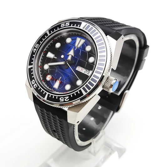 Reloj Automático 42mm NH35 – 15 Colores, Cristal de Zafiro, Caja de Acero, Correa de Caucho