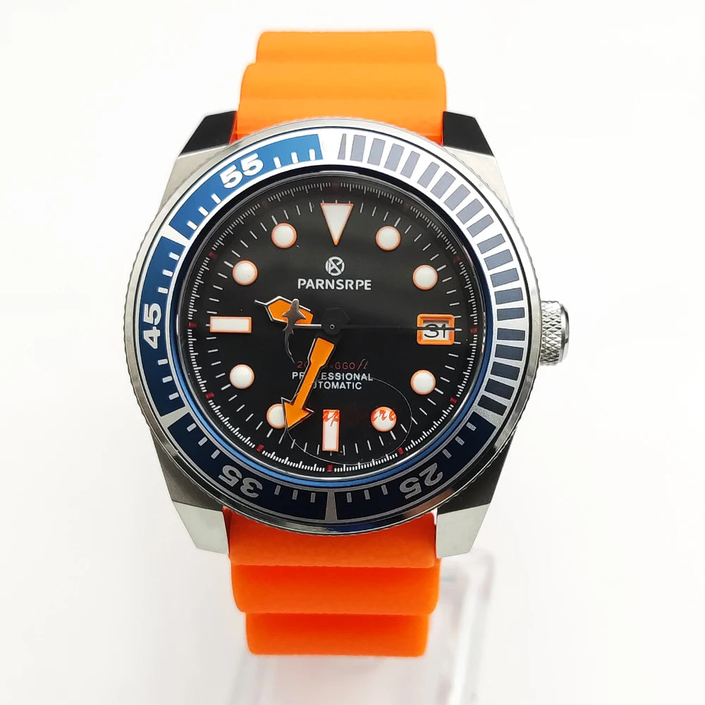 Reloj Automático 42mm NH35 – 15 Colores, Cristal de Zafiro, Caja de Acero, Correa de Caucho