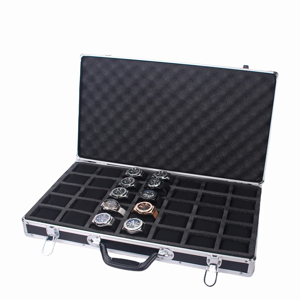 Maletín de Aluminio para 35 Relojes – Caja de Almacenamiento de Alta Capacidad. ⭐4.8 (44 Opiniones)
