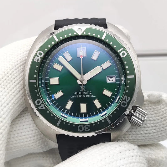 Reloj Automático Parnsrpe Turtle Diver 43mm – NH35A Japonés, Cristal de Zafiro AR, Bisel Cerámico, 100M