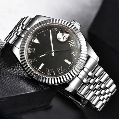 Reloj Automático de Buceo, 36mm/39mm, Esfera Sunburst Plata/Azul/Gris, Números Romanos, NH35A, Cristal Zafiro, 200M ⭐4.7 (165 Opiniones)