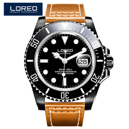 Reloj Automático Hombre – Mecánico de Buceo 200M, Cristal Zafiro, Movimiento Seagull, Acero Inoxidable, Calendario Completo. ⭐4.4 (109 Opiniones)