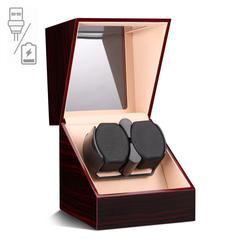 Embers Watch Winder Automático Individual – Caja de Madera con Motor Silencioso Mabuchi y Tapa de Cristal.⭐4.5 (35 Opiniones)