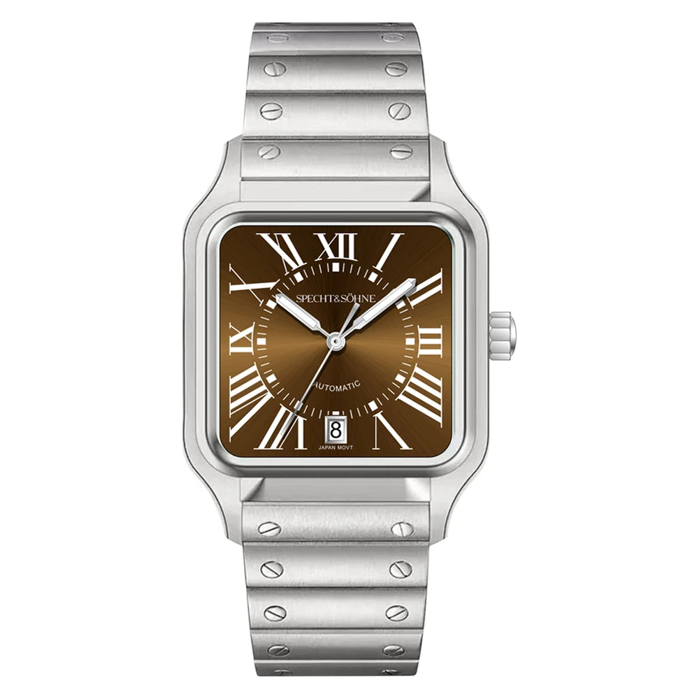 Reloj Automático Mecánico, 37mm, Acero Inoxidable 316L PVD Oro Rosa, Cristal Zafiro, Miyota 8215, Números Romanos, 5ATM ⭐4.7 (165 Opiniones)