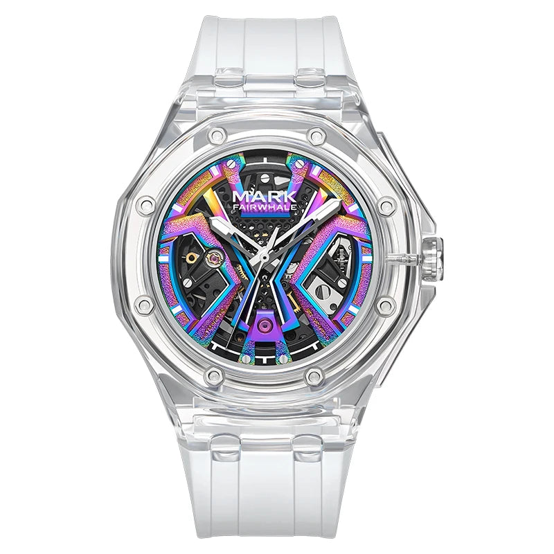 Reloj Automático Hombre 42mm – Deportivo con Correa de Silicona, Luminiscente, Resistente al Agua, Estilo Casual