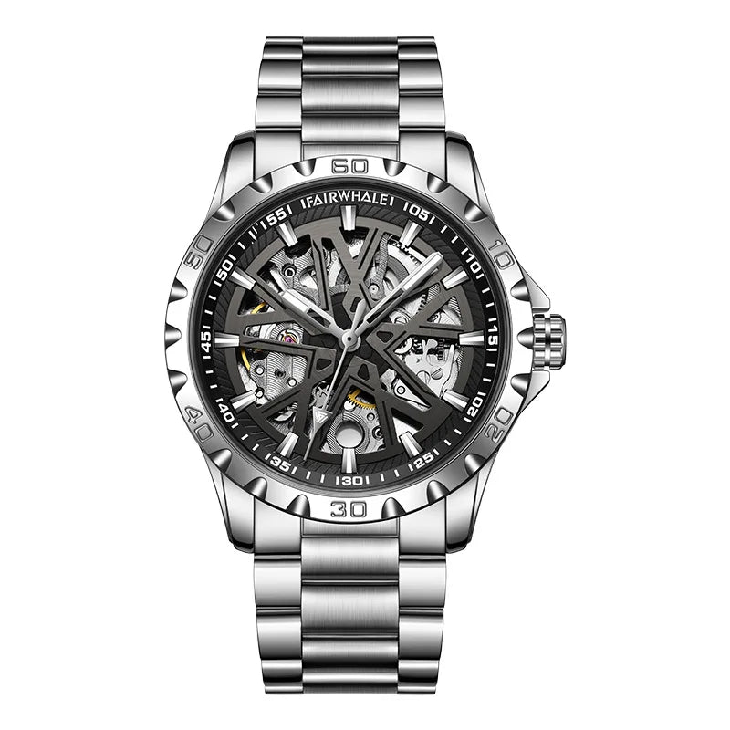 Reloj Automático Hombre 43mm – Mecánico Esqueleto, Acero Inoxidable, Manecillas Luminiscentes, Impermeable 3ATM ⭐4.6 (158 Opiniones)