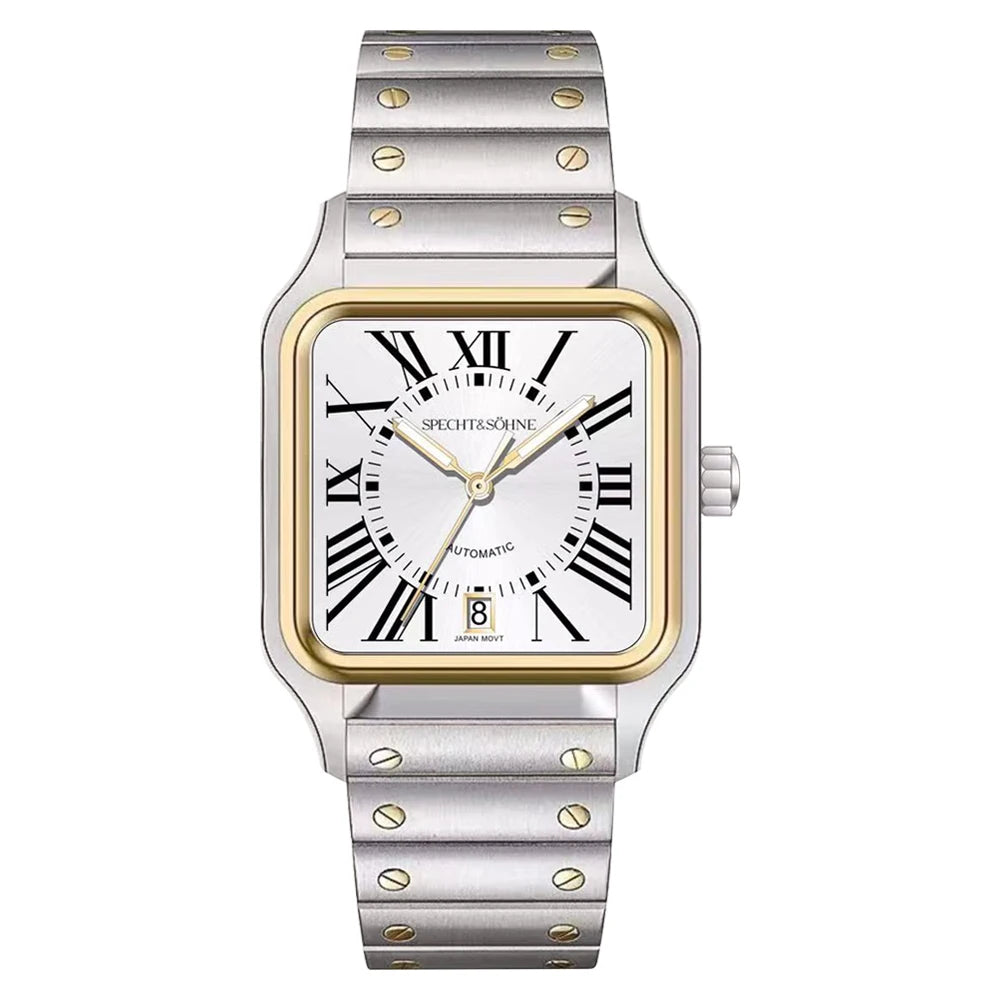 Reloj Automático Mecánico, 37mm, Acero Inoxidable 316L PVD Oro Rosa, Cristal Zafiro, Miyota 8215, Números Romanos, 5ATM ⭐4.7 (165 Opiniones)