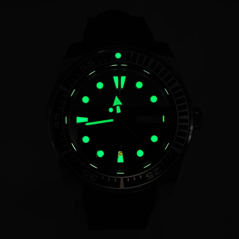 Reloj Automático 42mm NH35 – 15 Colores, Cristal de Zafiro, Caja de Acero, Correa de Caucho