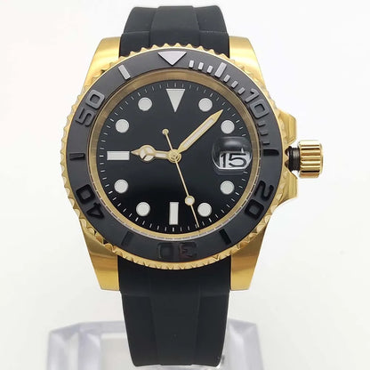 Reloj Automático 41mm – NH35 Japonés, Esfera Gris, Cristal de Zafiro, Correa de Caucho