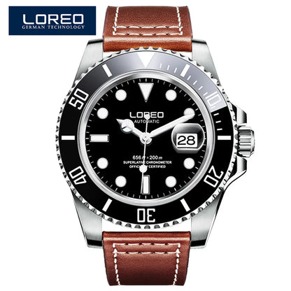 Reloj Automático Hombre – Mecánico de Buceo 200M, Cristal Zafiro, Movimiento Seagull, Acero Inoxidable, Calendario Completo. ⭐4.4 (109 Opiniones)