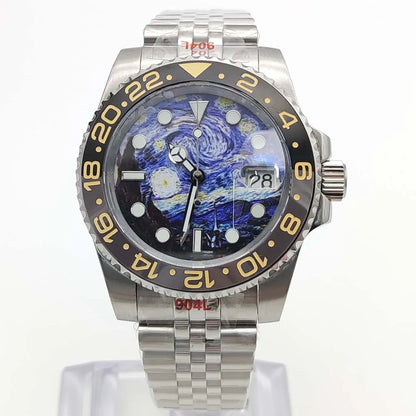 Reloj Automático para Hombre 40mm – NH35 Japonés, Caja de Acero Inoxidable, Cristal Zafiro, Resistente al Agua