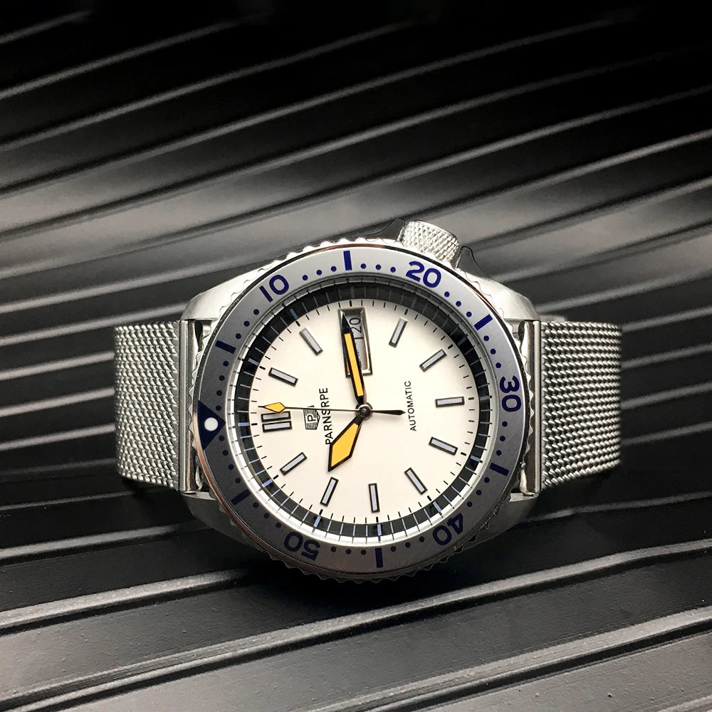 Reloj Automático Parnsrpe Diver 42mm – NH36A Japonés, Cristal de Zafiro, 100M