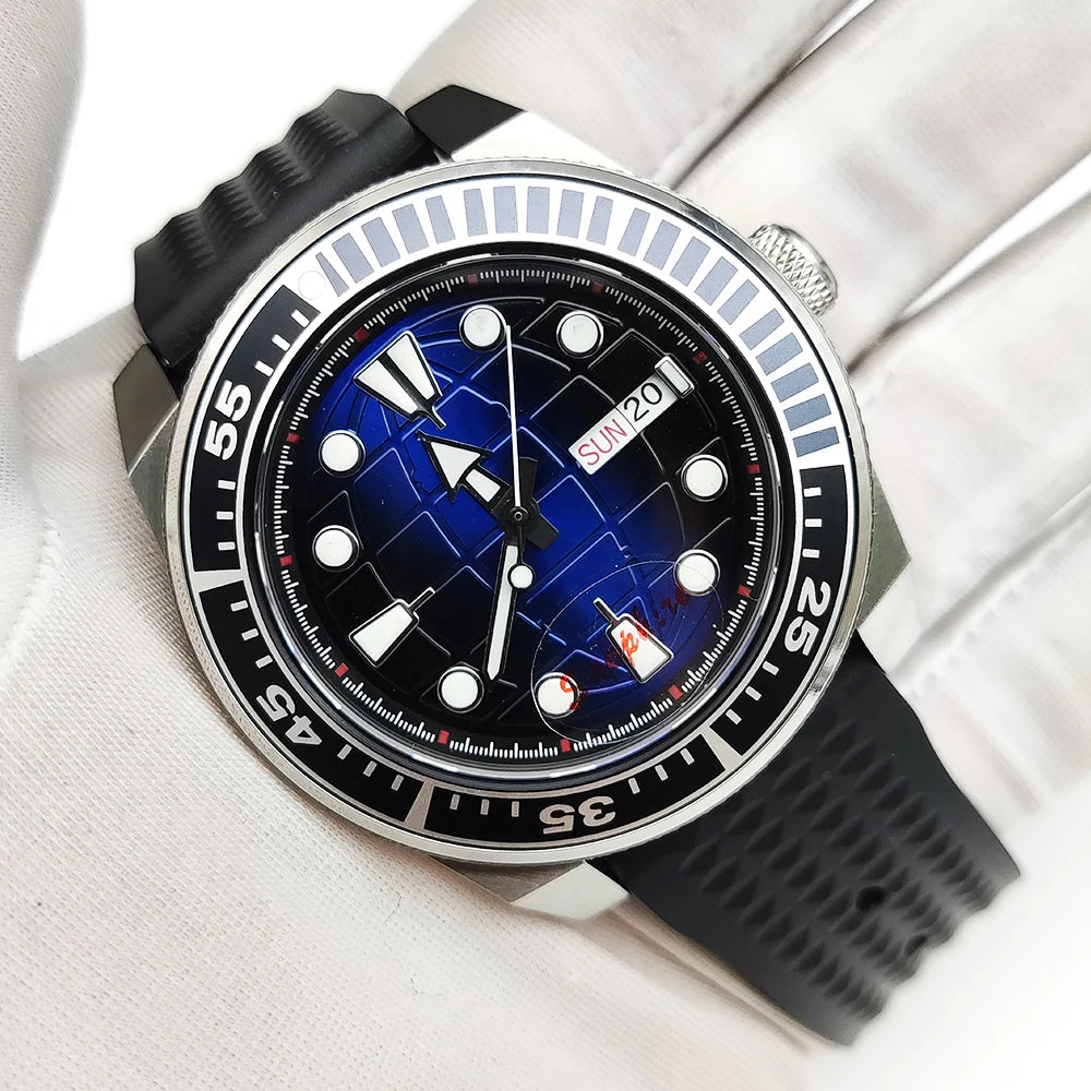 Reloj Automático 42mm NH35 – 15 Colores, Cristal de Zafiro, Caja de Acero, Correa de Caucho