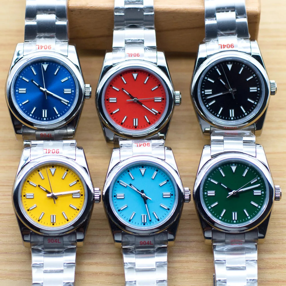Reloj Automático para Hombre 39/36mm – Movimiento NH35, Cristal de Zafiro, Acero Inoxidable 316L, 100M
