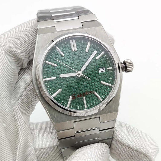 Reloj Automático 40mm NH35 – Cristal de Zafiro, Acero Inoxidable, Estilo Clásico