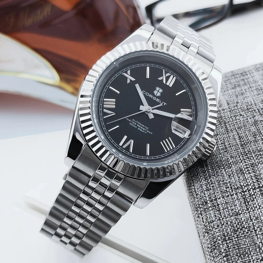 Reloj Automático Mecánico, 36mm/39mm, Acero Inoxidable 316L, NH35, Cristal Zafiro, Números Romanos, 10ATM ⭐4.7 (189 Opiniones)