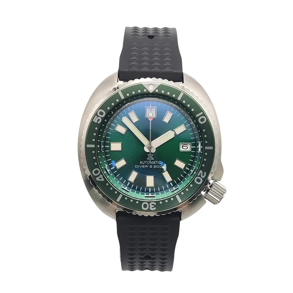 Reloj Automático Parnsrpe Turtle Diver 43mm – NH35A Japonés, Cristal de Zafiro AR, Bisel Cerámico, 100M