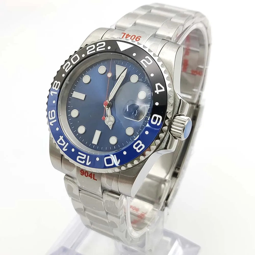 Reloj Automático 40mm NH35 – Cristal de Zafiro, Acero Inoxidable, Estilo Elegante