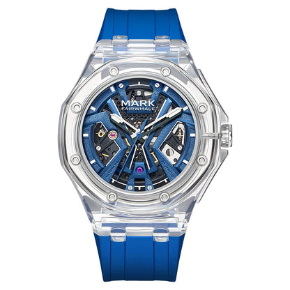 Reloj Automático Hombre 42mm – Deportivo con Correa de Silicona, Luminiscente, Resistente al Agua, Estilo Casual
