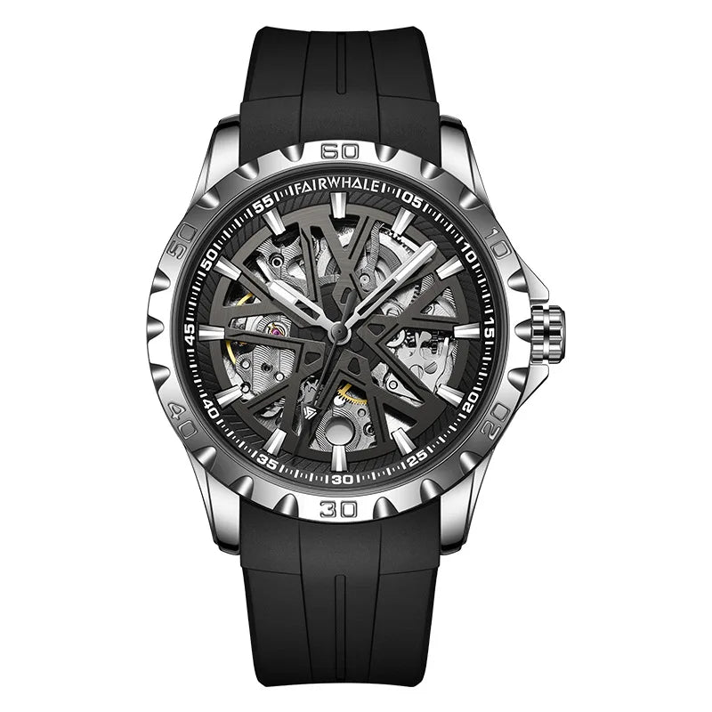 Reloj Automático Hombre 43mm – Mecánico Esqueleto, Acero Inoxidable, Manecillas Luminiscentes, Impermeable 3ATM ⭐4.6 (158 Opiniones)