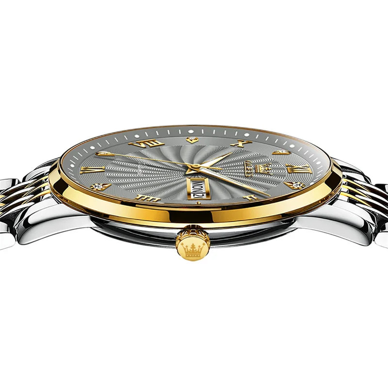 Reloj Automático Hombre 41mm – Esfera Gris, Calendario Completo, Acero Inoxidable, 40-44mm, 3ATM.⭐4.7 (19 Opiniones)