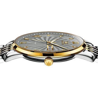 Reloj Automático Hombre 41mm – Esfera Gris, Calendario Completo, Acero Inoxidable, 40-44mm, 3ATM.⭐4.7 (19 Opiniones)