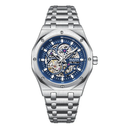 Reloj Automático Hombre 42mm – Esqueleto con Tourbillon, Acero Inoxidable, Manecillas Luminiscentes, 40-44mm, 3ATM