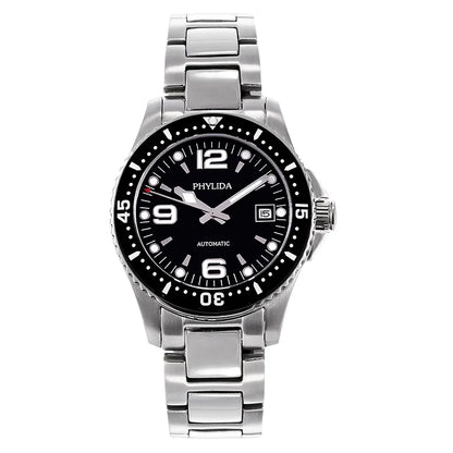 Reloj Automático Deportivo, 40mm, Acero Inoxidable 316L, Cristal Zafiro, Miyota 8215, Esfera Negra ⭐4.6 (137 Opiniones)