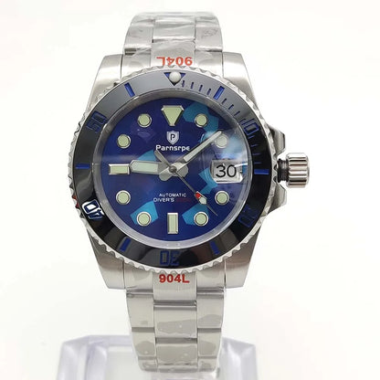 Reloj Automático 40mm – Movimiento NH35, Cristal de Zafiro, Caja de Acero 316L, Luminiscente