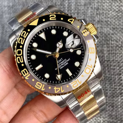 Reloj Automático de Buceo, 40mm, NH34A GMT, Acero Inoxidable 316L, Cristal Zafiro, Bisel Cerámico, 200M ⭐4.8 (183 Opiniones)
