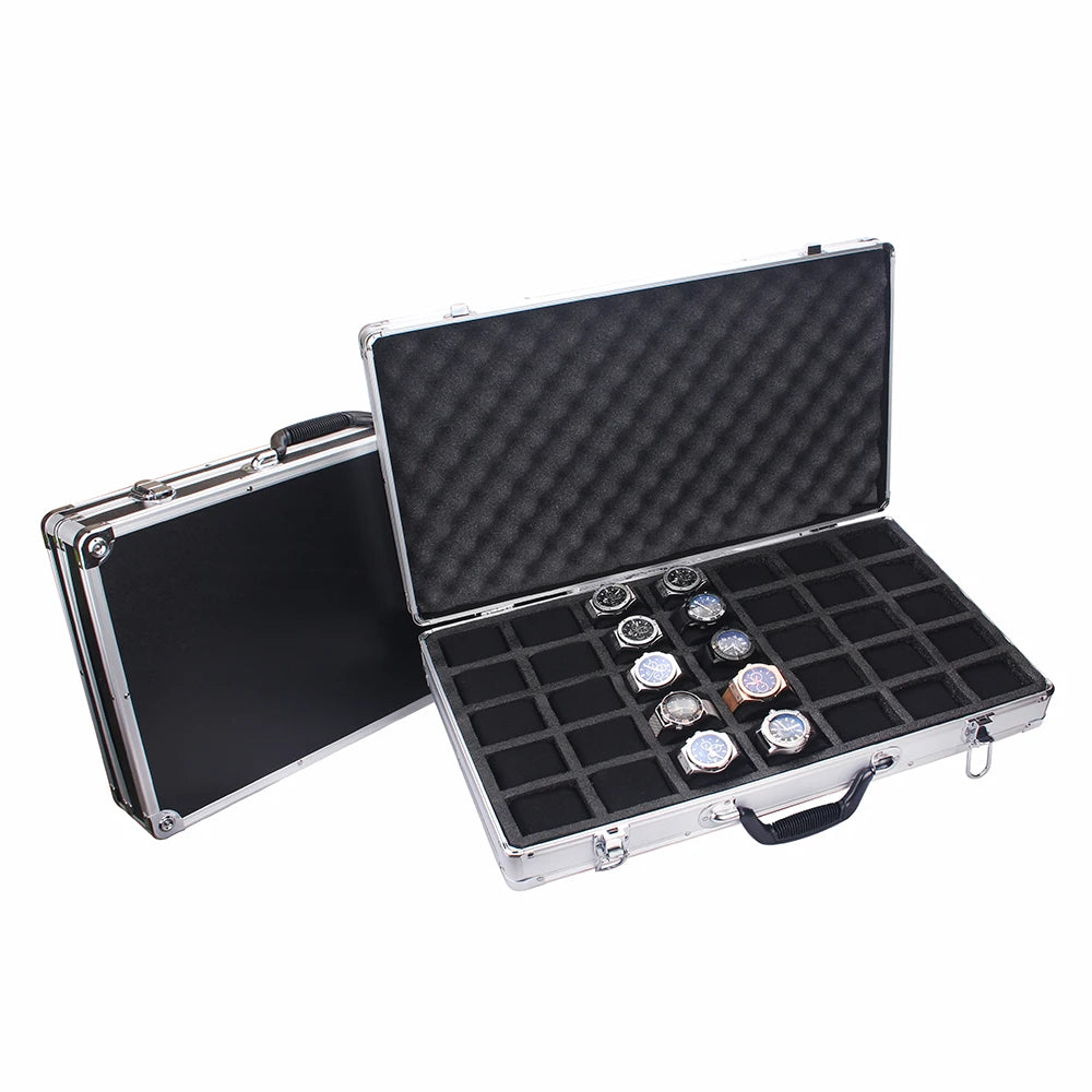 Maletín de Aluminio para 35 Relojes – Caja de Almacenamiento de Alta Capacidad. ⭐4.8 (44 Opiniones)