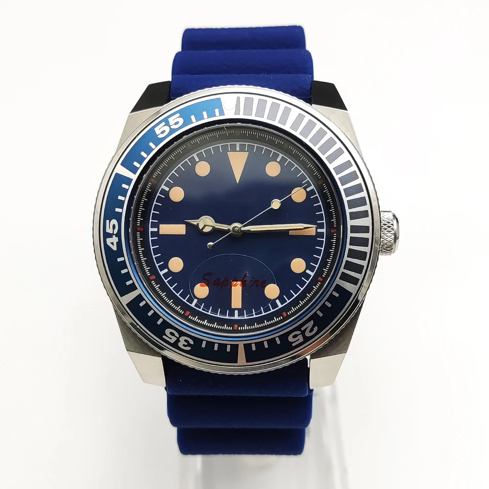 Reloj Automático 42mm NH35 – 15 Colores, Cristal de Zafiro, Caja de Acero, Correa de Caucho