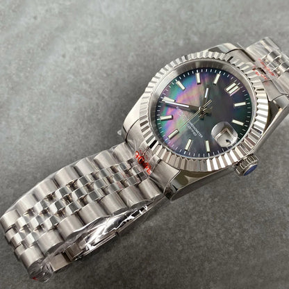 Reloj Automático de Buceo, 36mm/39mm, Esfera Nácar Blanca/Negra, Cristal Zafiro, NH35A, 200M ⭐4.8 (172 Opiniones)