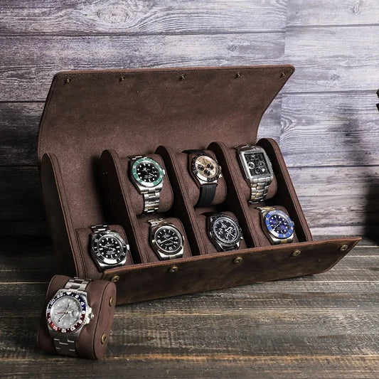Caja Organizadora de Relojes en Cuero Genuino para 6 Piezas – Estuche con Diseño Elegante. ⭐4.9 (16 Opiniones)